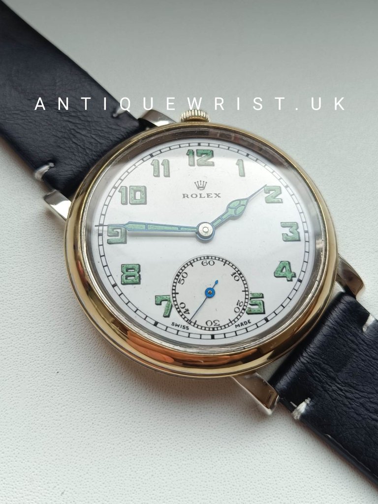 Vintage Ww1 Raf Rolex Pilots Cockpit Watch Rfc Military Issue